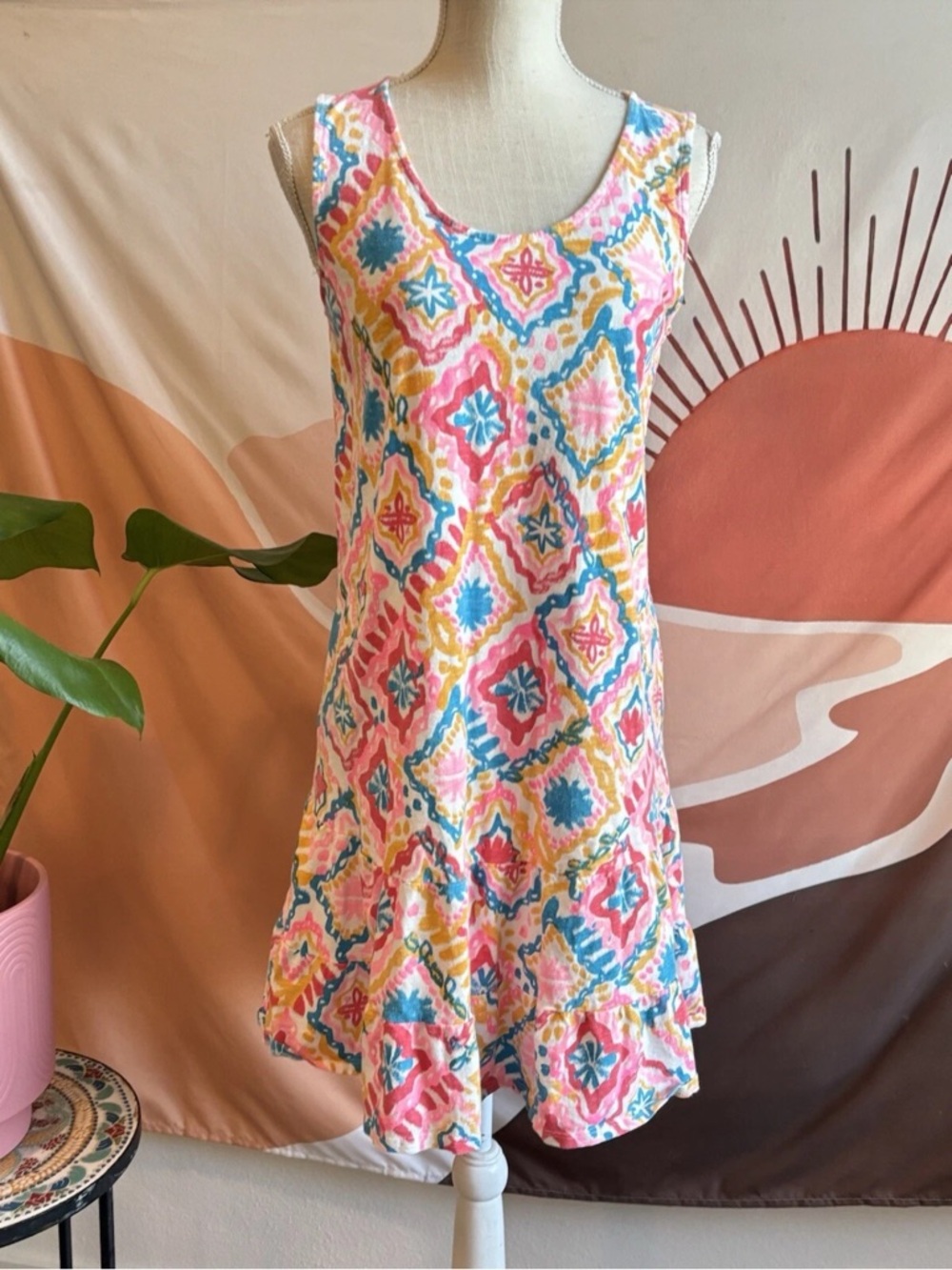 Fresh Produce Dress Women’s Size Small Floral Farmers Market Casual